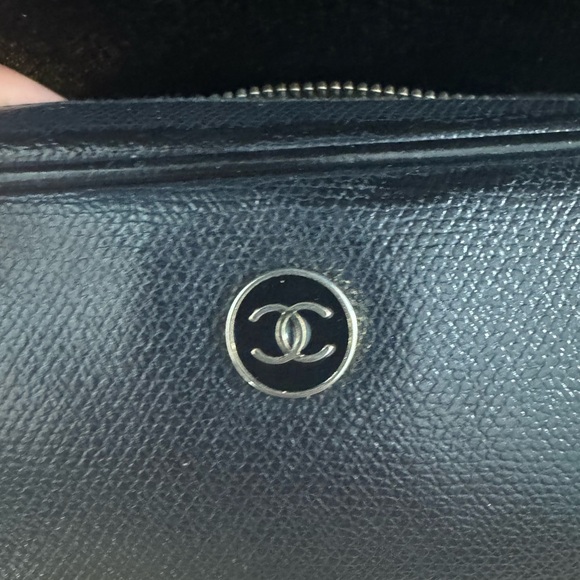 CHANEL leather purse- Navy blue - Picture 10 of 11